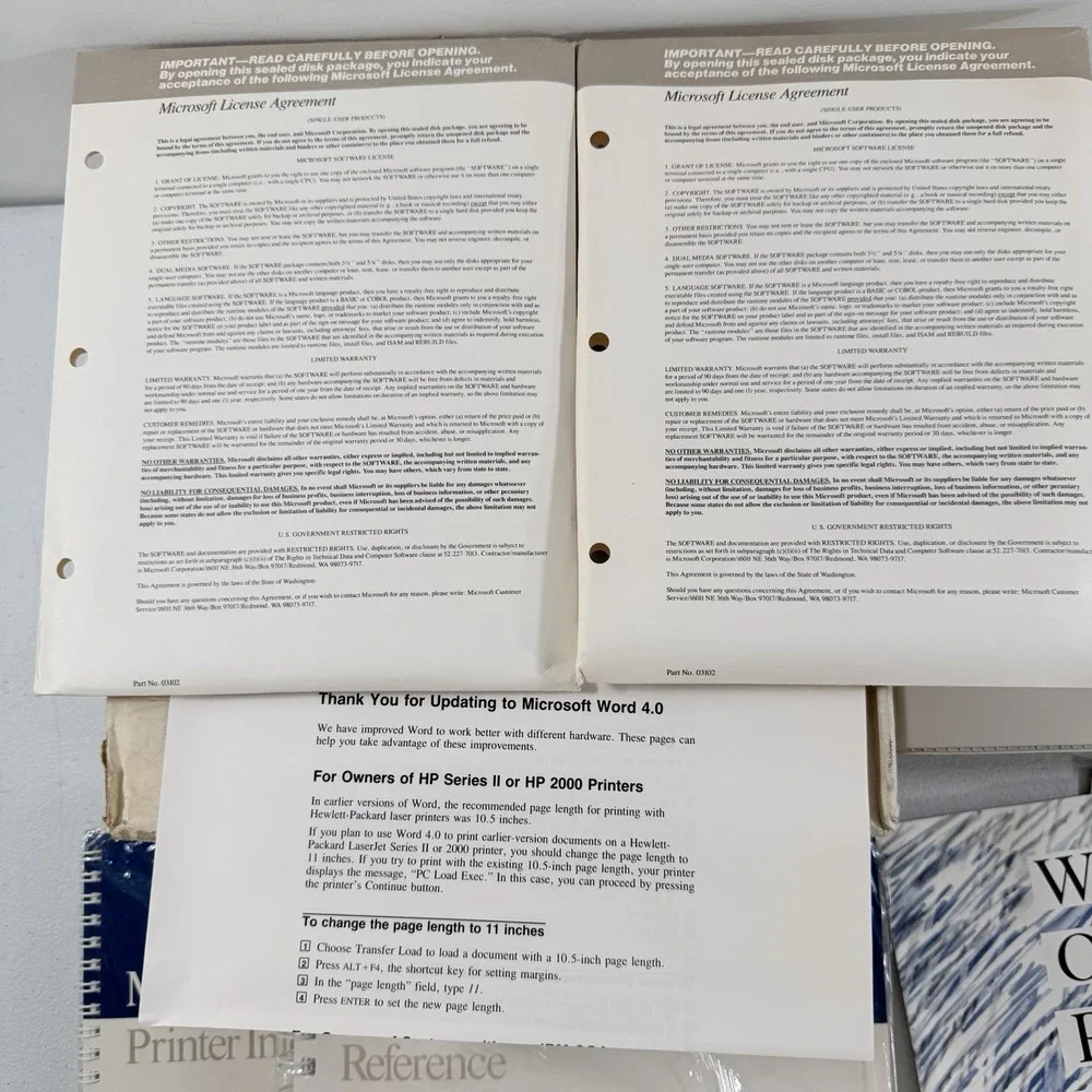 NEW‎ Microsoft Word Version 4.0 Software for IBM PC 5.25